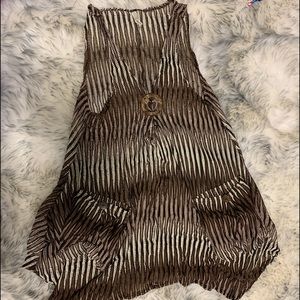 Animal print Paradise coverup dress small medium